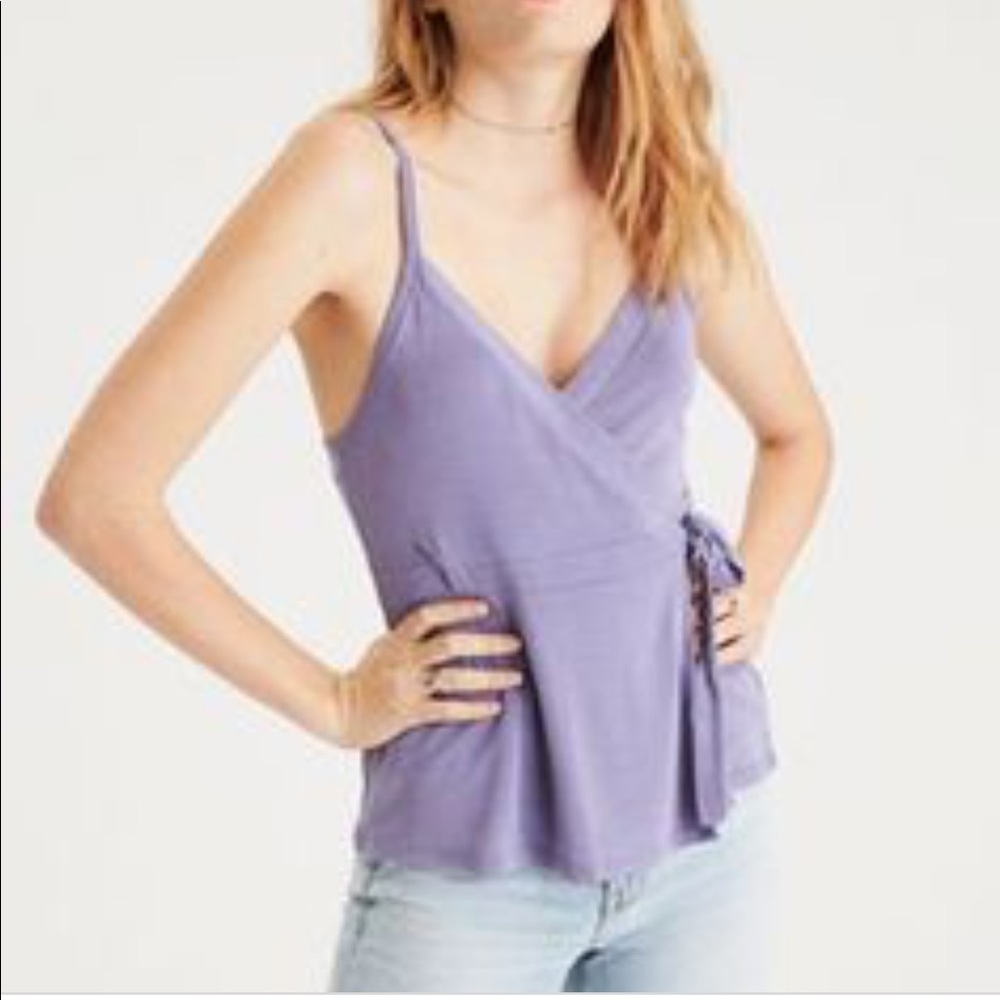 Soft & Sexy Lavender Wrap Top